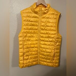 NWOT Unisex Primary Golden Yellow Puffer Vest